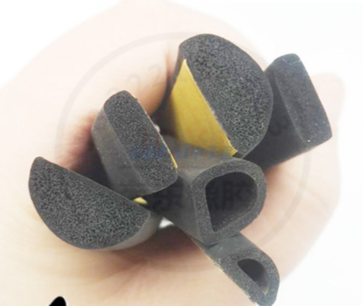 Epdm Foamed Sponge Self Adhesive Rubber Sealing Strip 