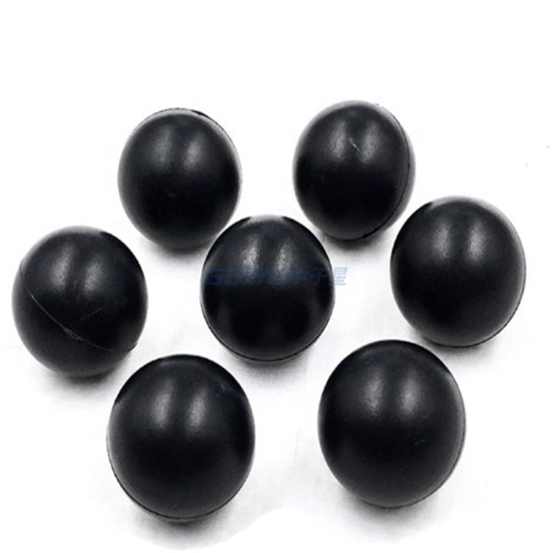Good Quality Black Neoprene Silicone Solid Rubber Ball with Hole Made in China