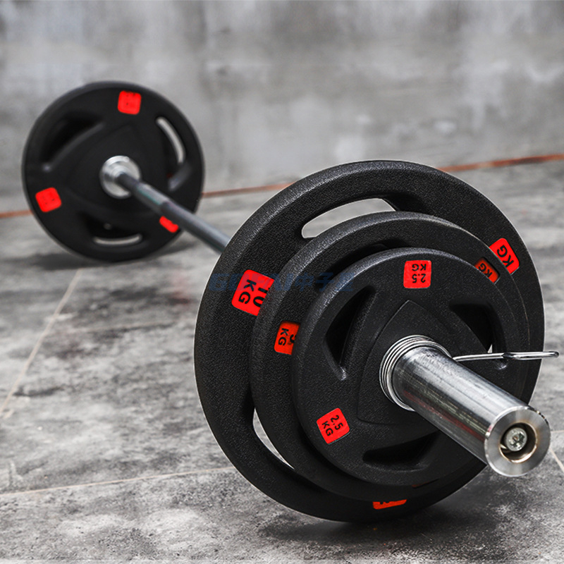 thumbnail image 2 of Olympic Bumper Plates 2 Inch Rubber Weight Gym Sets 5 10 15 20 2 of 13