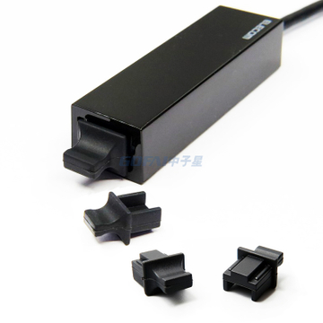 Ethernet Hub Port RJ45 Female Port Rubber Protector Cap Dust Plug with Handle
