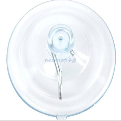 Amazon Hot Sale Suction Cup Diameter 60MM Suction Cup Hook Pvc Transparent Suction Cup Hook Bird Feeder Suction Cup Hook