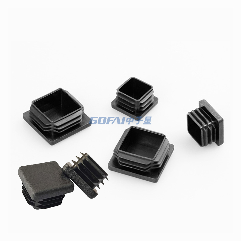 1/2" 1" 1 1/4" 1 1/2" 2" 3" Square Plastic Hole Plugs Inserts for Furniture Metal Tube Chair Leg Plastic Tube End Cap