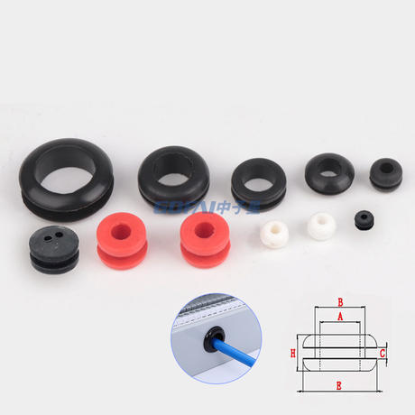 Silicone Double Sided Protective Coil Wire Protective Ring Round Rubber Seal Coil Rubber Grommets