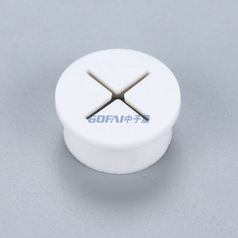 20mm25mm Cross Rubber Plug / White Soft Silicone Cable Hole Cover / Mobile Phone Cabinet Dust Plug Sealing Ring Stopper