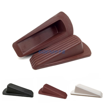 Rubber Door Stopper for Bottom of Door on Floor / Silicone Anti-Slip Baby Safety Door Stop Wedge
