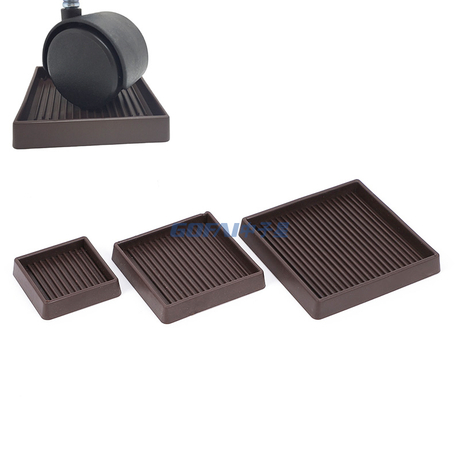 Furniture Caster Cups with Anti Sliding Floor Grip / Wheel Rubber Stopper Floor Protective Pads for Furniture Sofa Beds Chairs