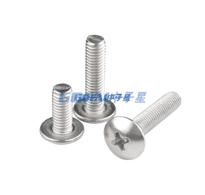 Nickel Plated Large Flat Head Screw Cross Machine Screw/Bowl Cut Screw/Half Round Head Bolt M3/M4/M5