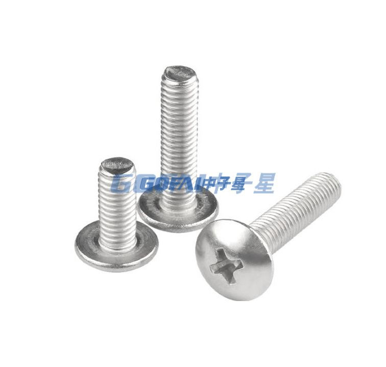 Nickel Plated Large Flat Head Screw Cross Machine Screw/Bowl Cut Screw/Half Round Head Bolt M3/M4/M5