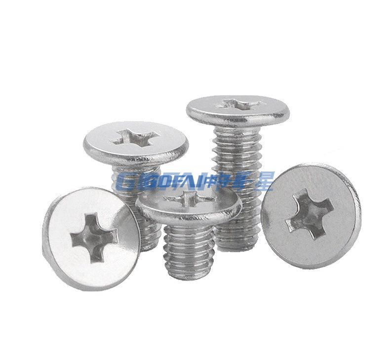 304 Stainless Steel Thin Head Large Flat Head Screw Cross Flat Head Machine M2 M2.5 M3 M4 M5 M6