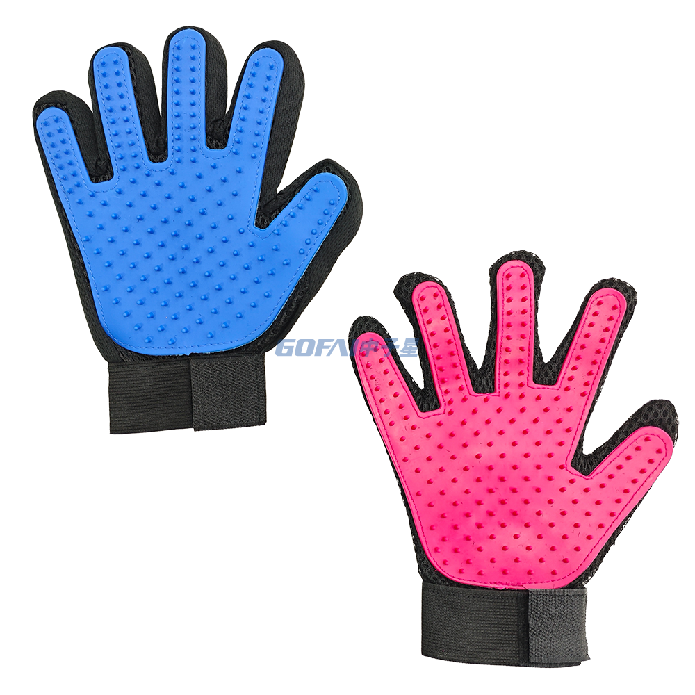 Pet Grooming Glove - Deshedding Brush for Dogs Cats, Gentle Hair Remover & Massage Mitt