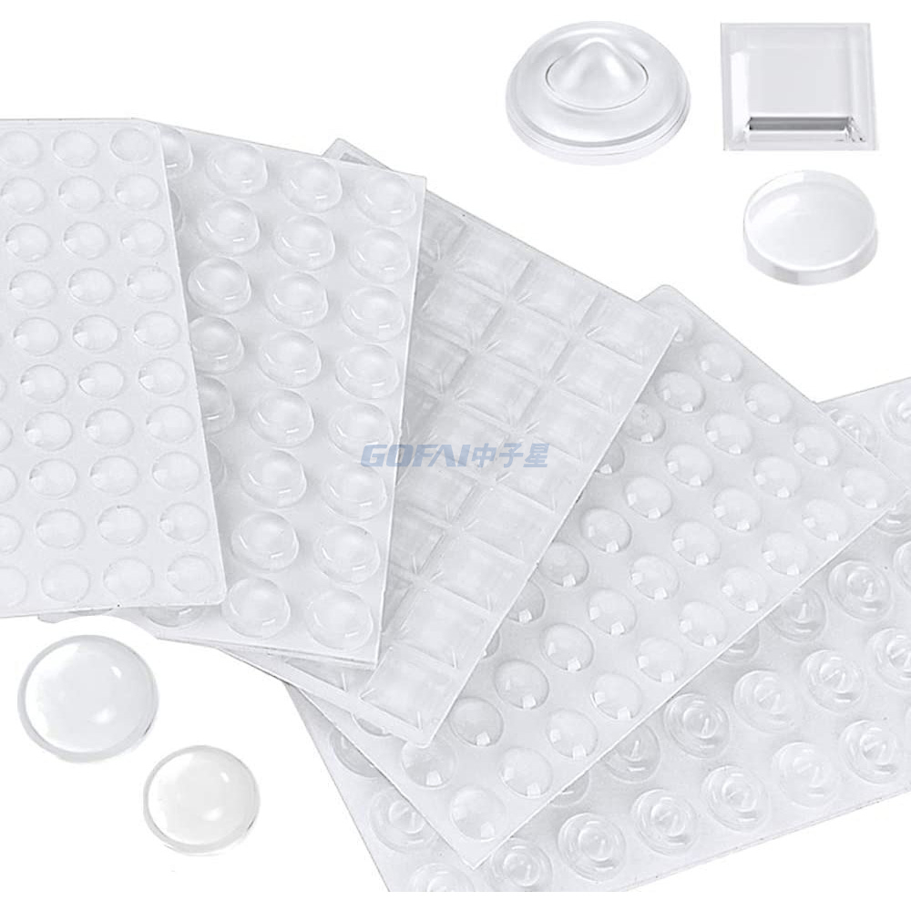 Self Adhesive Transparent Anti Slip Bumpers Silicone Rubber Feet Pads High Sticky Shock Absorber Silicone Anti Slip Pad