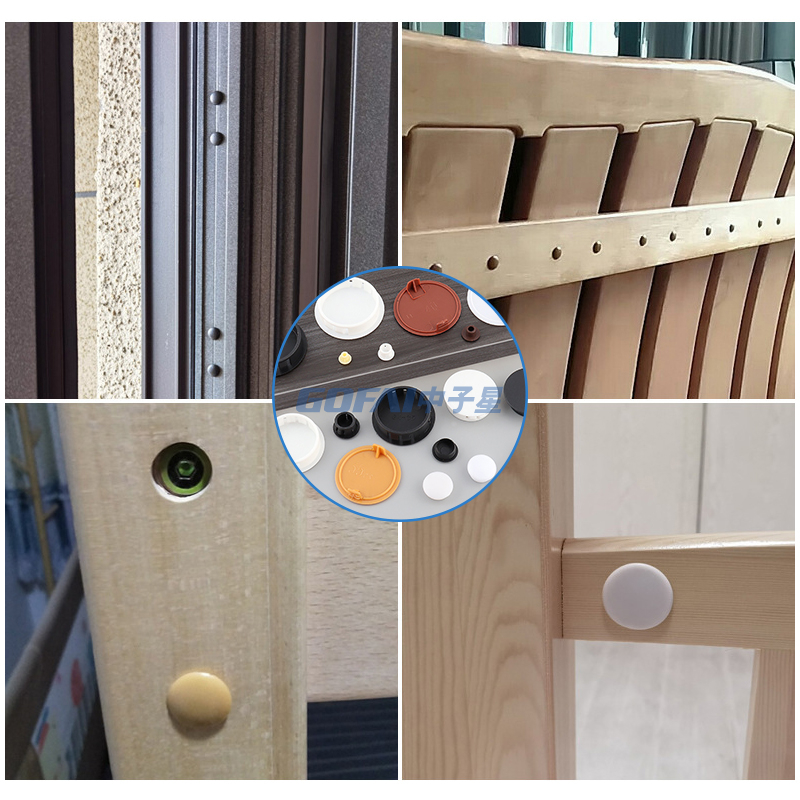 Furniture Threaded Hole Plug Waterproof Post Pipe Insert End Caps Hole Plugs