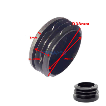 1 1/2 Inch 38mm Round Furniture PE / Pipe End Cap Plastic Insert Hole Plug for Steel Tube Chair Desk Leg