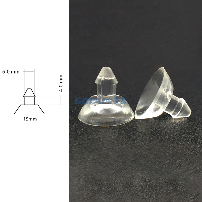 15-80mm Car Glass Table Clear Mushroom Head PVC Suction Cup Transparent PVC Sucker