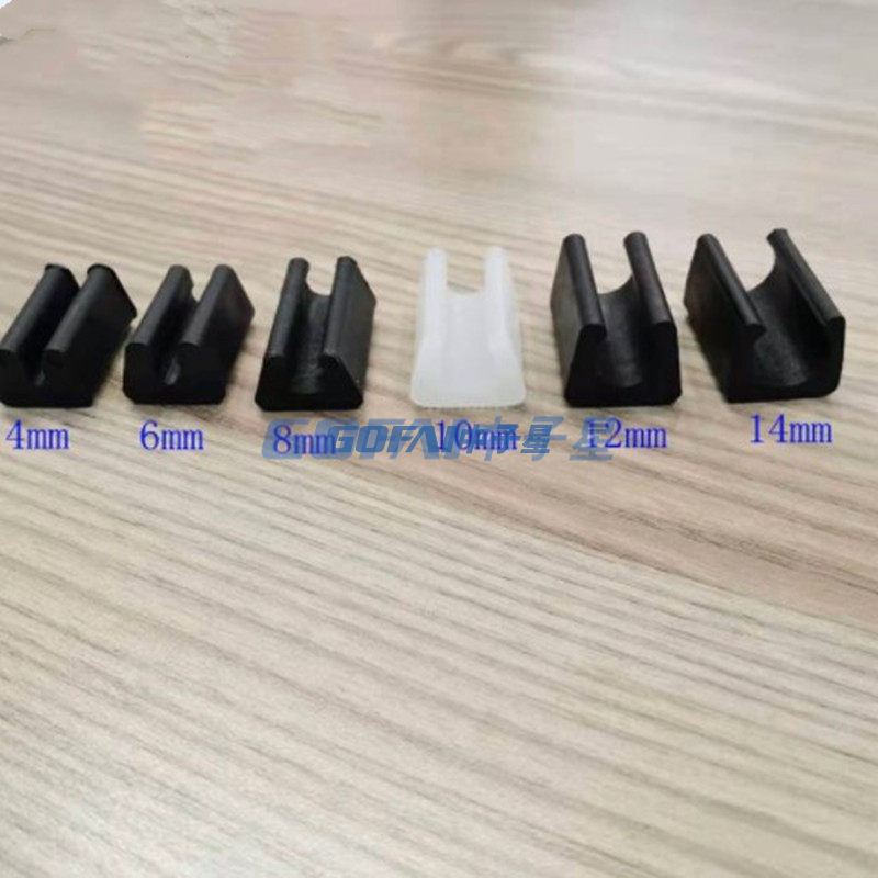 8mm 10mm 12mm 14mm 16mm Plastic Floor Protectors Furniture Pipe Clamp Tube Clip Feet on Sled Chair Glides Round Tube Saddle Feet