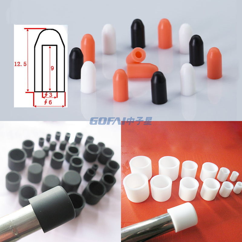 High Temp resistant 3mm~110mm Round Silicone Rubber End Caps For Pipe Tube Blanking Cover