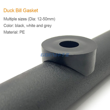 Round Pipe Arch Duckbill Gasket Plastic Furniture Steel Pipe Connector M6 Hole Wheelchair Walker Accessory