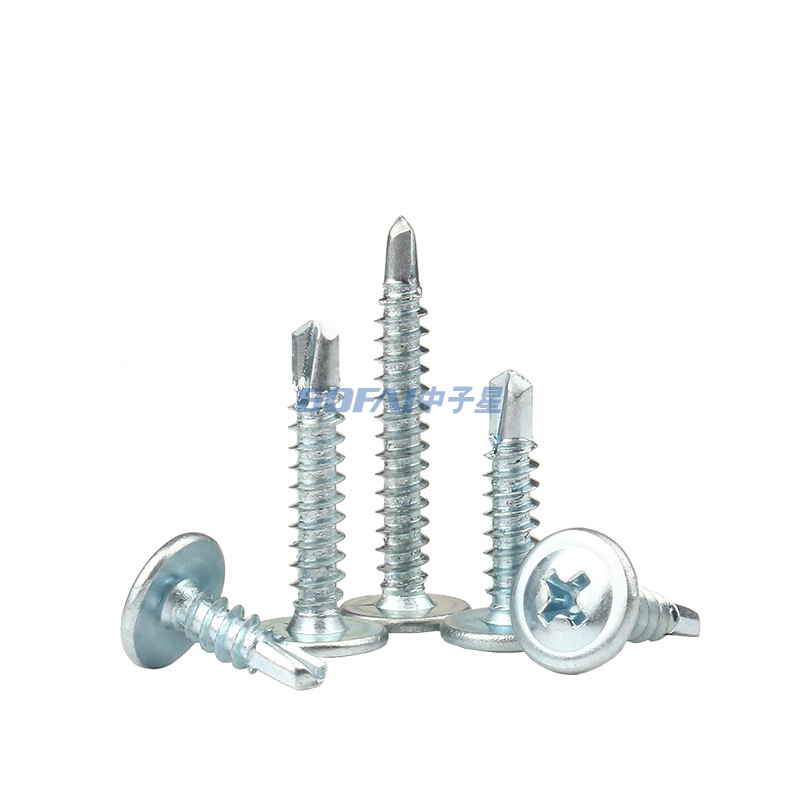 Carbon Steel Galvanize Cross Round Head Dovetail Self Tapping Screw M2.9 M3.5 M4.2 M4.8 M5.5 M6.3