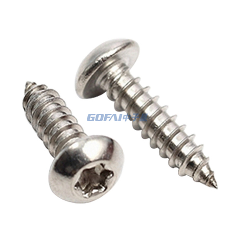304 stainless steel plum blossom groove screw with column Self-tapping Screws with Cross Round Head and Pointed Tail 