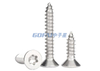 304 Stainless Steel Plum Blossom Groove Screw with Column Tapered Self-tapping Screws with Countersunk Head Plum Blossom