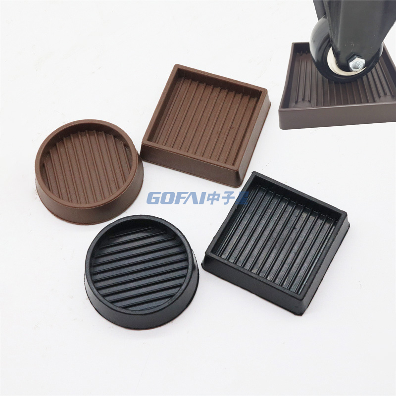 Furniture Caster Cups with Anti Sliding Floor Grip / Wheel Rubber Stopper Floor Protective Pads for Furniture Sofa Beds Chairs
