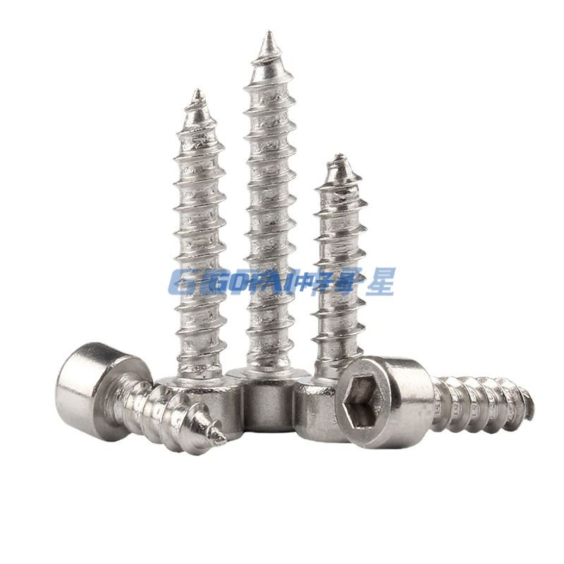 304 Stainless Steel Hexagon Socket Screw / Cylindrical Head Self Tapping Cup Head Self Tapping Screw M2/M2.6/M3/M4/M5/M6