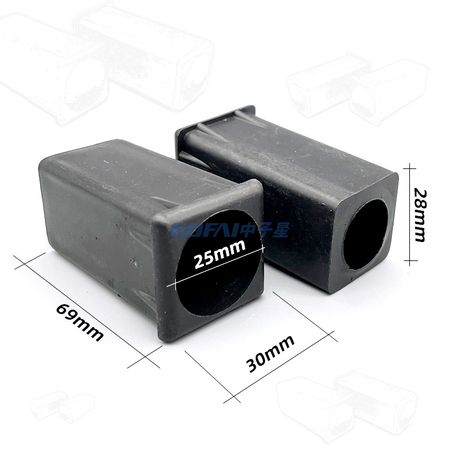 Square 30 to Round 25 Plastic Sliding Sleeve Bushing for Computer Desk Leg/Gym Equipment Accessories 25 to 19 Hollow Tube Bushing