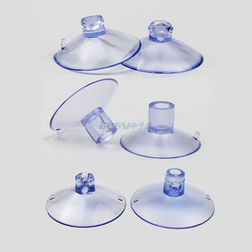 Thransparent PVC Sucker Hanger Rubber Suction Cup With Hole For Furniture Desk Glass