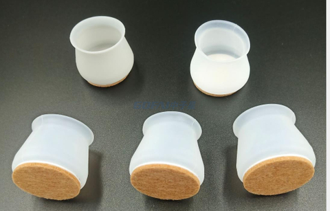 Easy Slide Table Chair Leg Silicone Feet with Felt 