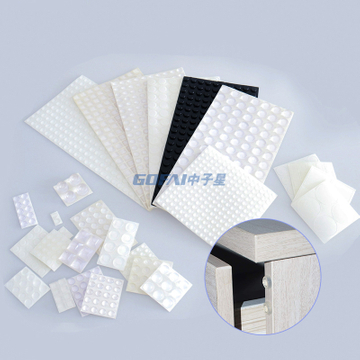 Supplier Heat Resistant Silicone Rubber Furniture Bumper Pads Anti-Slip Foot with 3M Glue