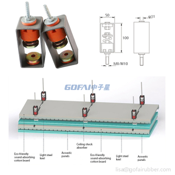  Spring Anti-vibration Ceiling Hanger Anti Vibration Wall Braces Acoustics Ceiling Shock Absorbers for Soundproof