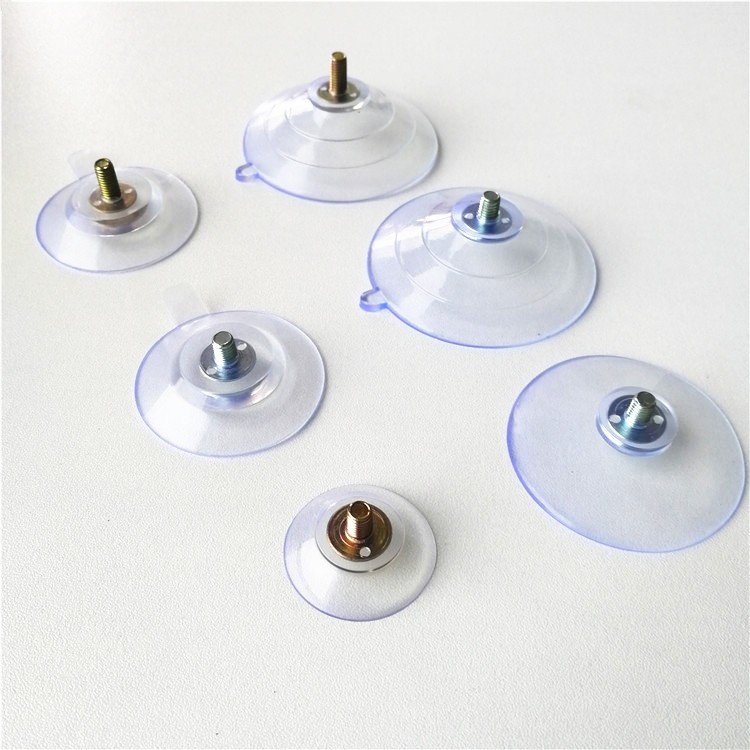 M4 M5 M6 M8 Threaded Transparent PVC Screw Suction Cup For Glass Table Tops