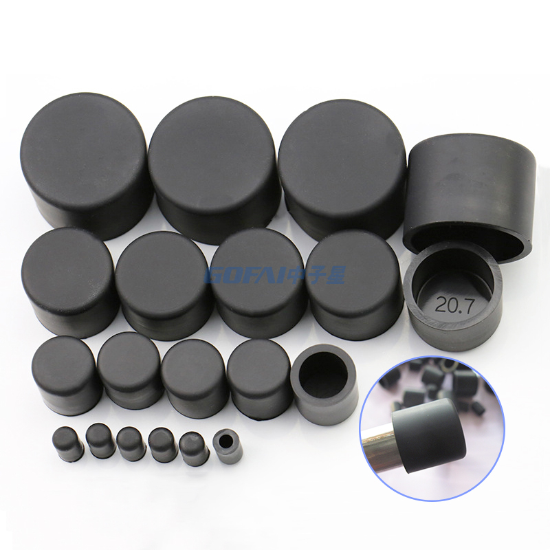 High Temp resistant 3mm~110mm Round Silicone Rubber End Caps For Pipe Tube Blanking Cover