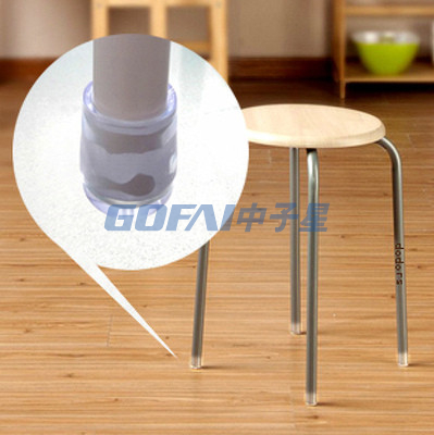 Transparent Protective Cover Chair Leg Cap Clear Non-Slip Noise Reduction Foot Leg Cap