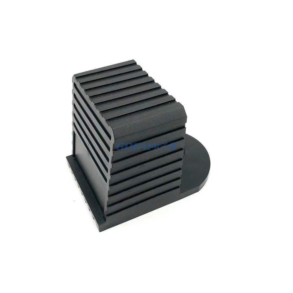 Fitness Equipment Accessories 75*75 mm PVC Foot Cap with Nail / Plastic Anti-Slip Protector Tube End Cap