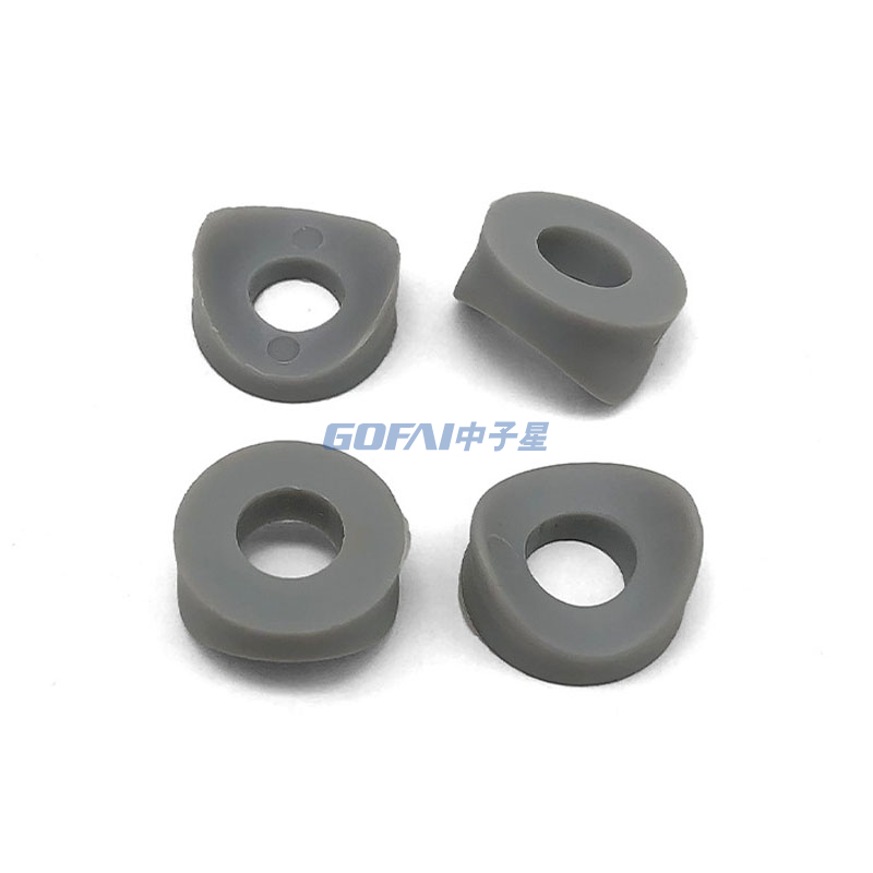 Round Pipe Arch Duckbill Gasket Plastic Furniture Steel Pipe Connector M6 Hole Wheelchair Walker Accessory