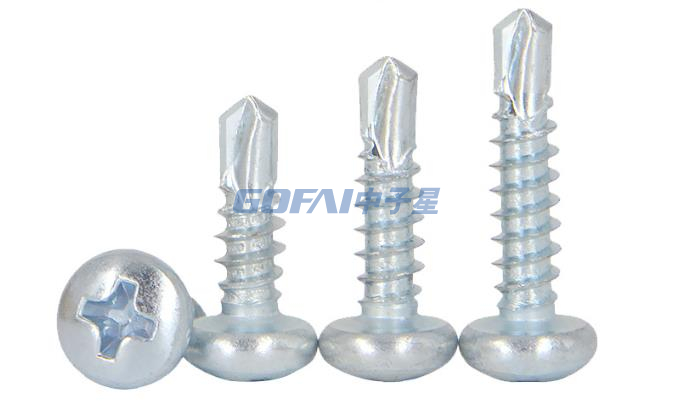 Carbon Steel Galvanize Cross Round Head Dovetail Self Tapping Screw M2.9 M3.5 M4.2 M4.8 M5.5 M6.3