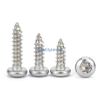 304 stainless steel plum blossom groove screw with column Self-tapping Screws with Cross Round Head and Pointed Tail 