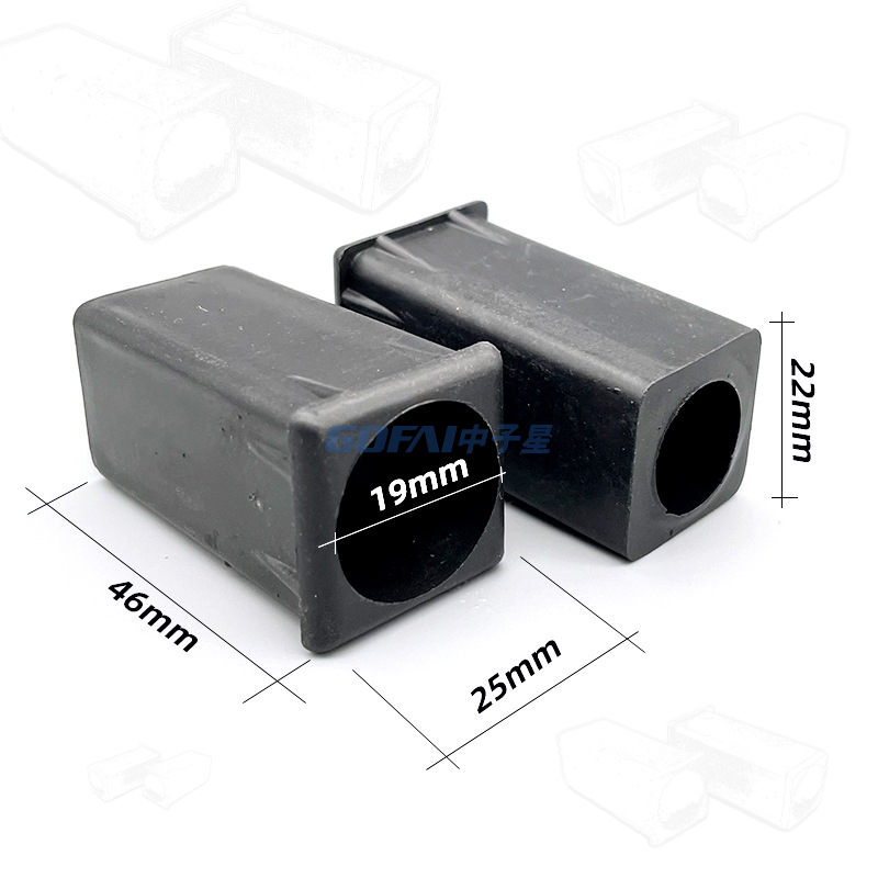 Square 30 to Round 25 Plastic Sliding Sleeve Bushing for Computer Desk Leg/Gym Equipment Accessories 25 to 19 Hollow Tube Bushing