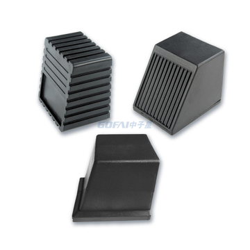 50 * 50 MM Anti-slip Square Protector Inclined Foot Cover PVC End Cap For Fitness Equipment