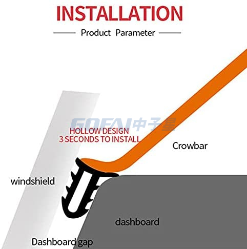 Car Dashboard Windshield Edge Gap Central Console Sound Insulation Seal Strip