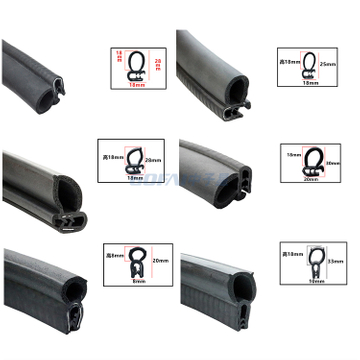 Automotive Top Sponge Bubble Weatherstrip Rubber Extrusion Sealing Strip with Clamping Steel Strip