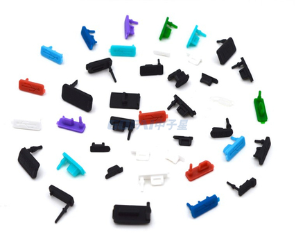 Custom Mobile Phones Silicone Rubber Micro USB Charger Port Dustproof Cover