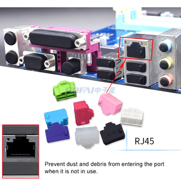 RJ45 RJ11 Silicone Rubber Anti Dust Plug Cover 
