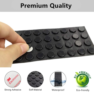Silicone Rubber Furniture Cushion Circular Plant Shock Absorber Transparent Non-Slip Self-Adhesive Pad Rubber Feet Pad