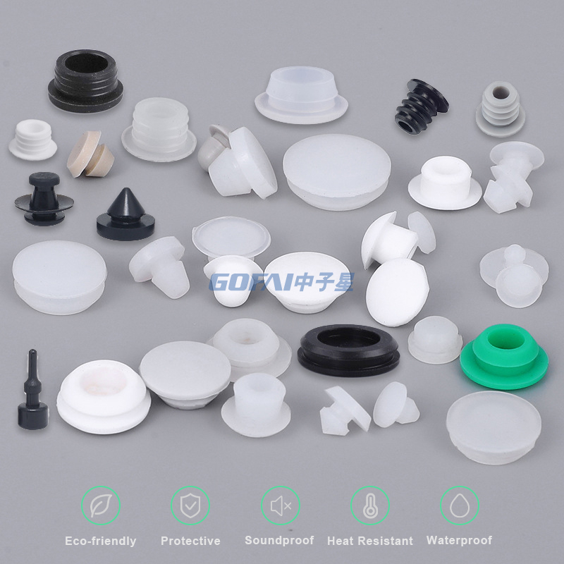 Widely Used Anti Dust Rubber Blanking End Caps Tube Inserts/Rubber Bushing/Solid Silicone Stoppers Hole Plug