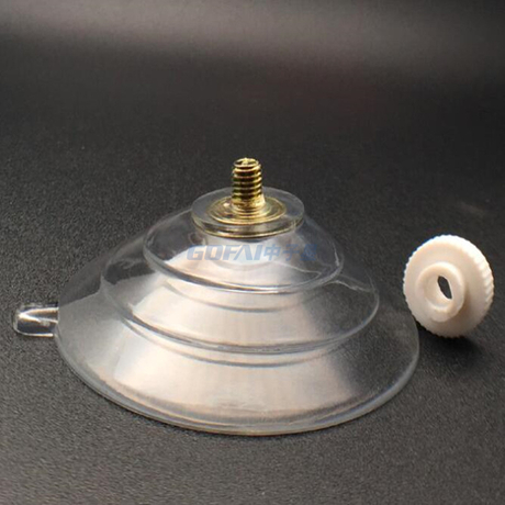 Custom Made Rubber Plastic Cups Mental Threaded Glass Suction Cup Screw