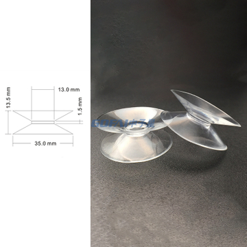 Glass Table Top Anti Slip Clear PVC Double Sided Suction Cup