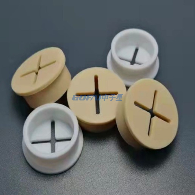 20mm25mm Cross Rubber Plug / White Soft Silicone Cable Hole Cover / Mobile Phone Cabinet Dust Plug Sealing Ring Stopper