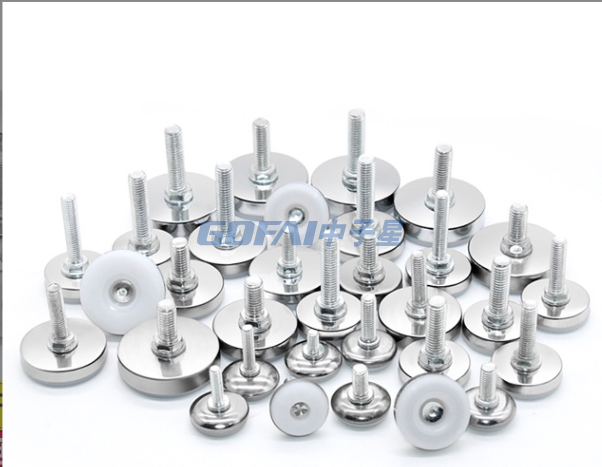 Moistureproof White Furniture Screw Adjustable Leveling Feet Pad